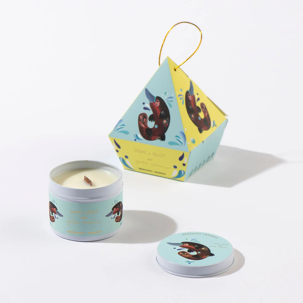 Pete Cromer Hanging Bauble - Travel Tin Candle - Bergamot &amp; Banskia